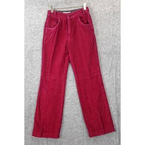 Vintage JAPAN Womens 9/10 Pants XS Raspberry Pink Corduroy MOD Y2K PARADOX 26/28
